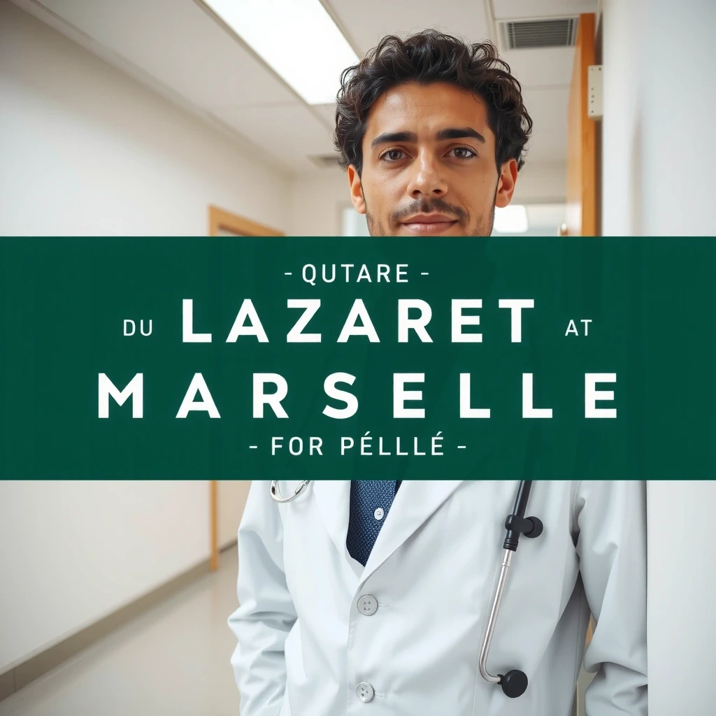 Carte stylisée du quartier du Lazaret à Marseille